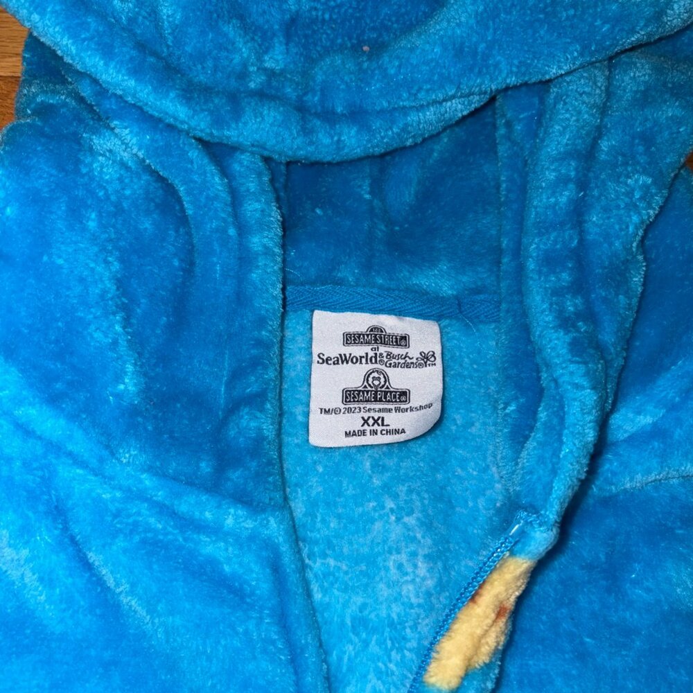 Sesame Street Fuzzy Blue Cookie Monster Hoodie - Picture 3 of 11